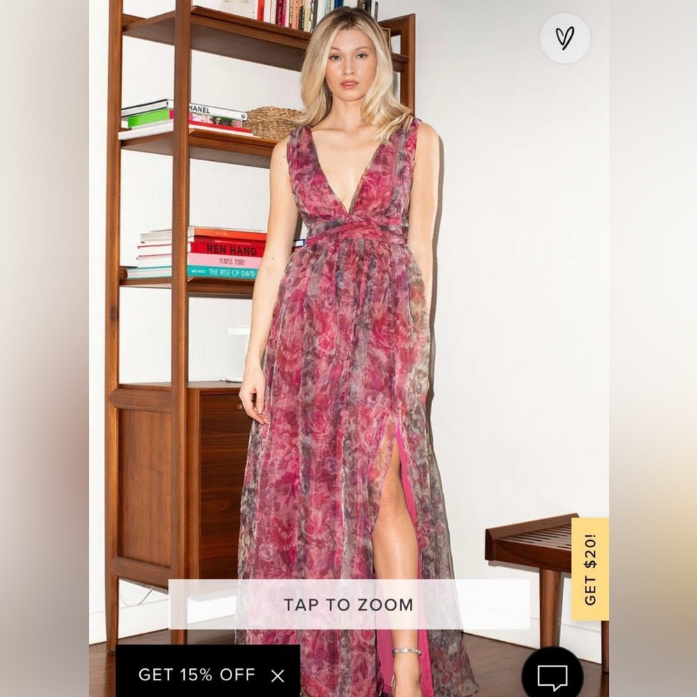 Lulu’s Magenta Garden Romance Maxi Dress
